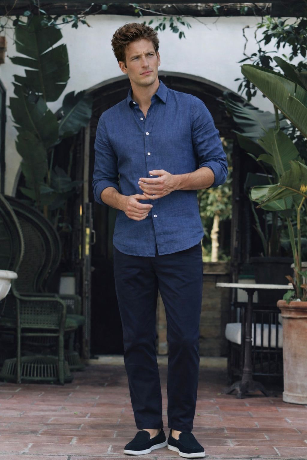 Tartane Pants - navy