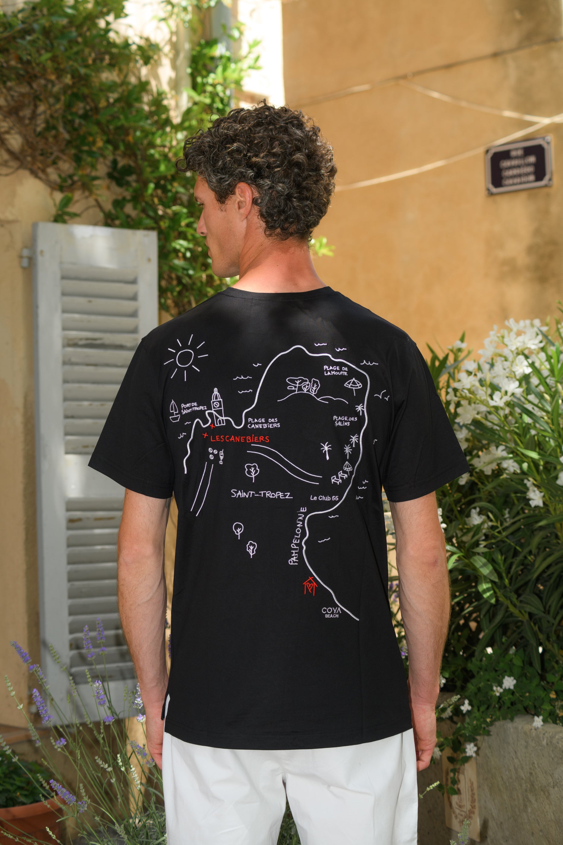 TShirt Map St-Tropez - Black