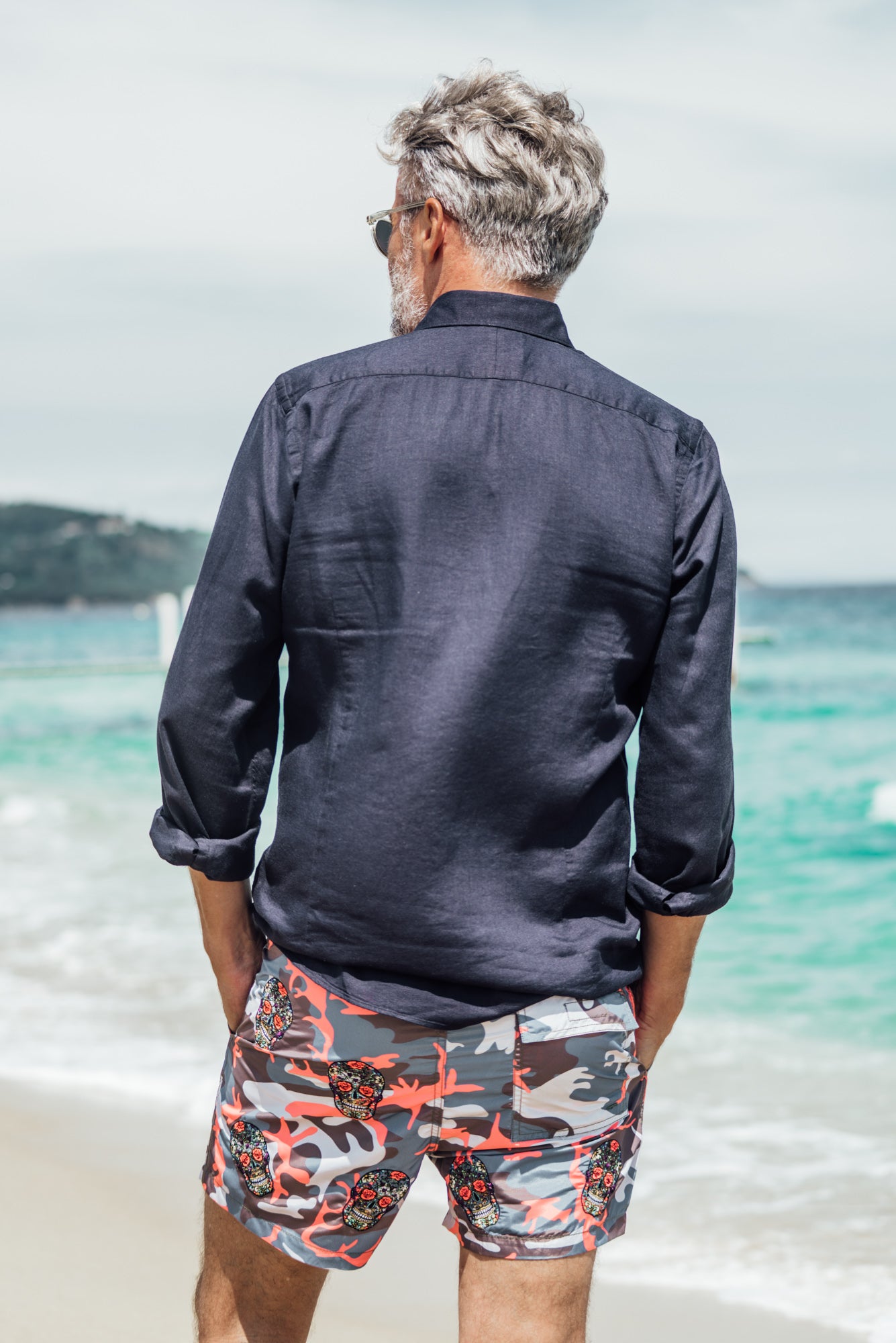 All Over Mex Camo - Navy/Orange