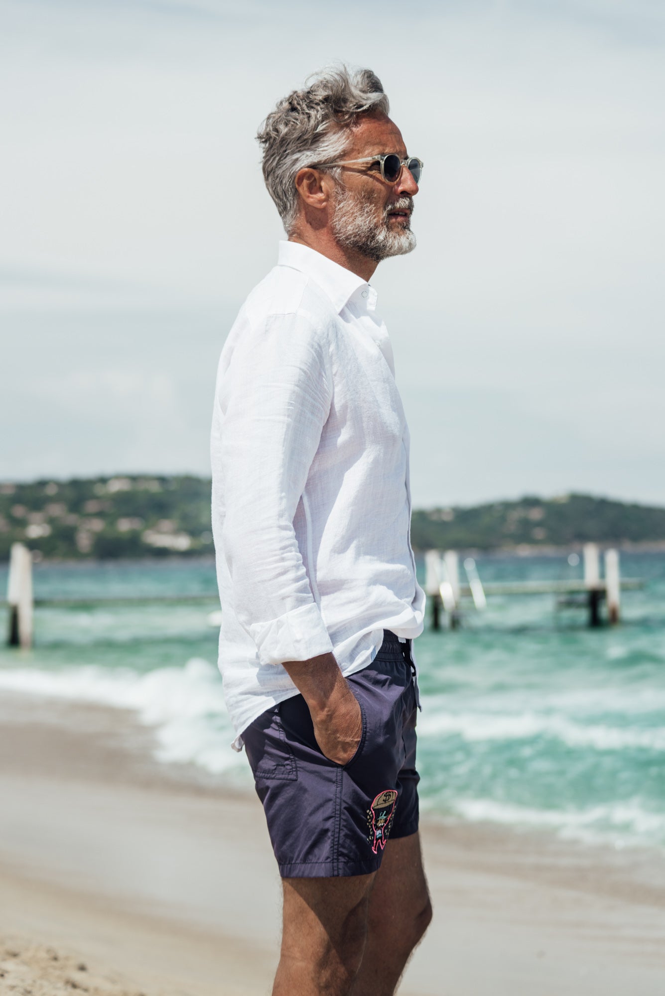 Ermitage Court Mono Golden - Navy