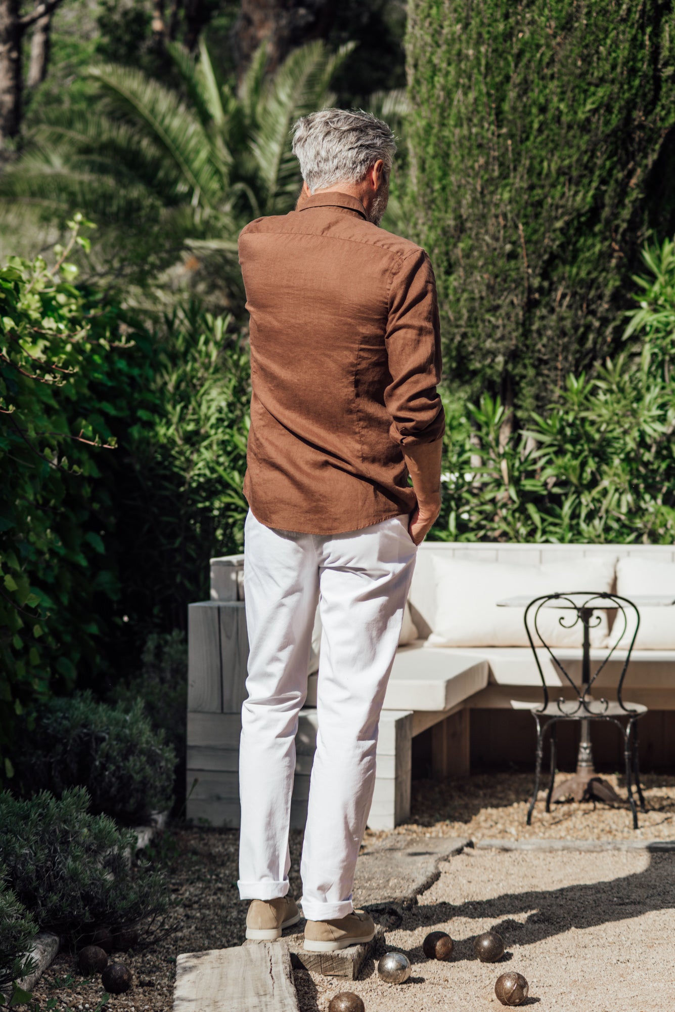 Tartane pants - White