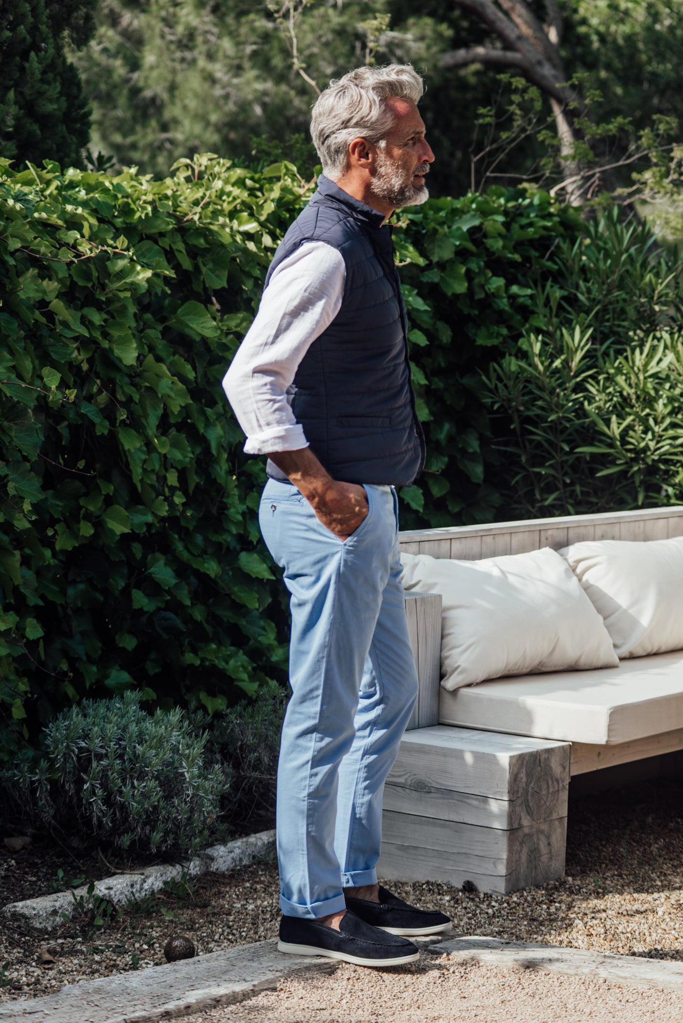 Tartane pants - Sky Blue