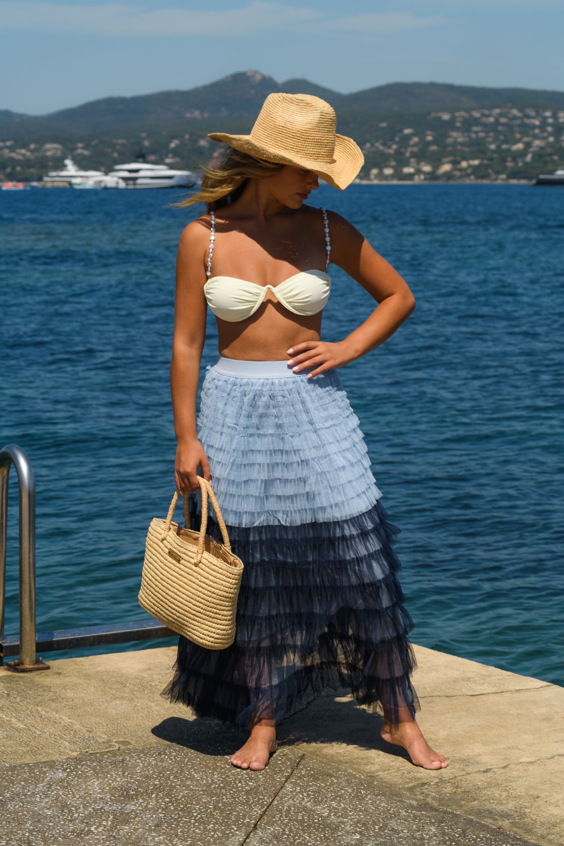 Jupe Roussel Bleu