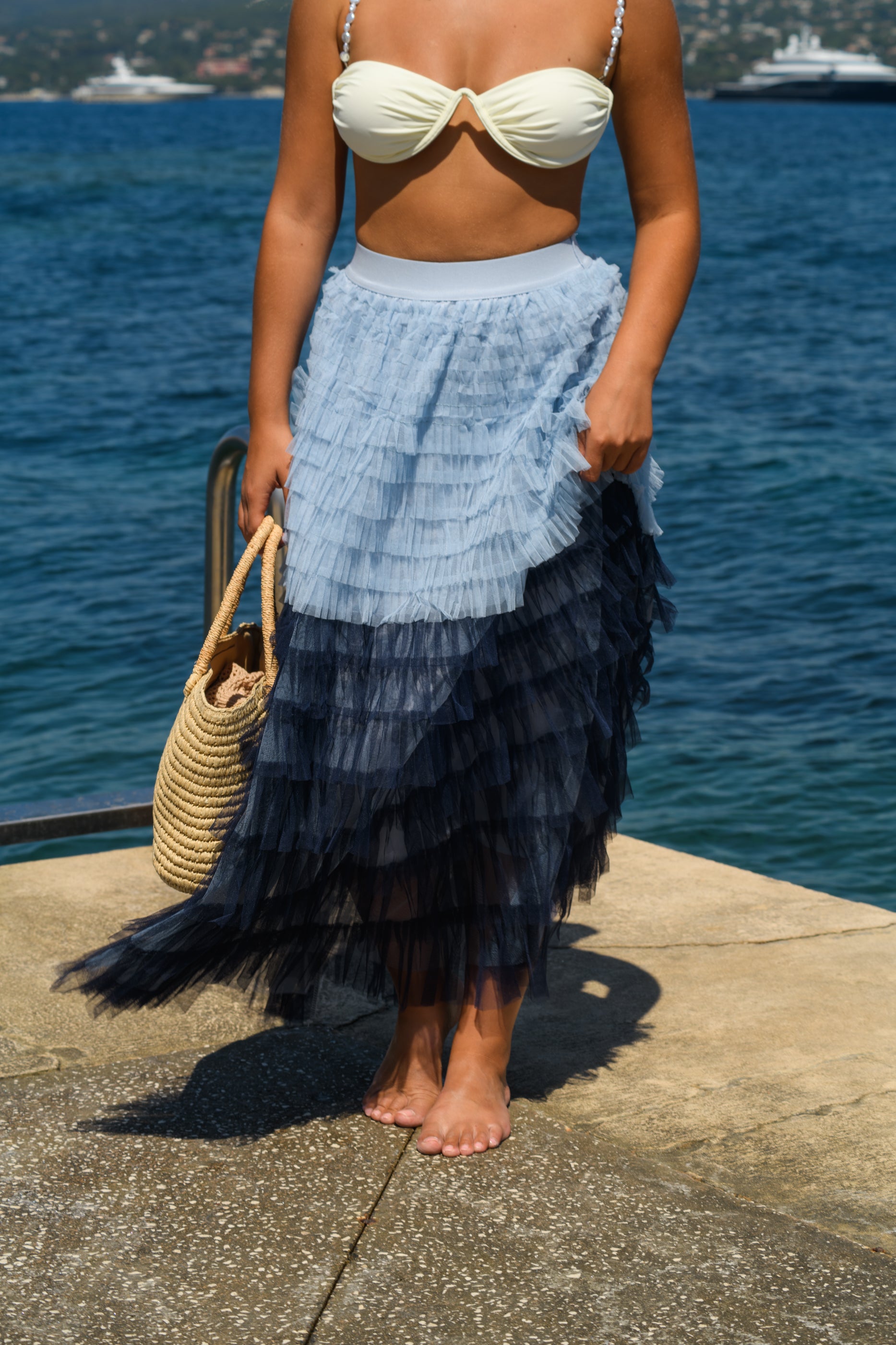 Jupe Roussel Bleu