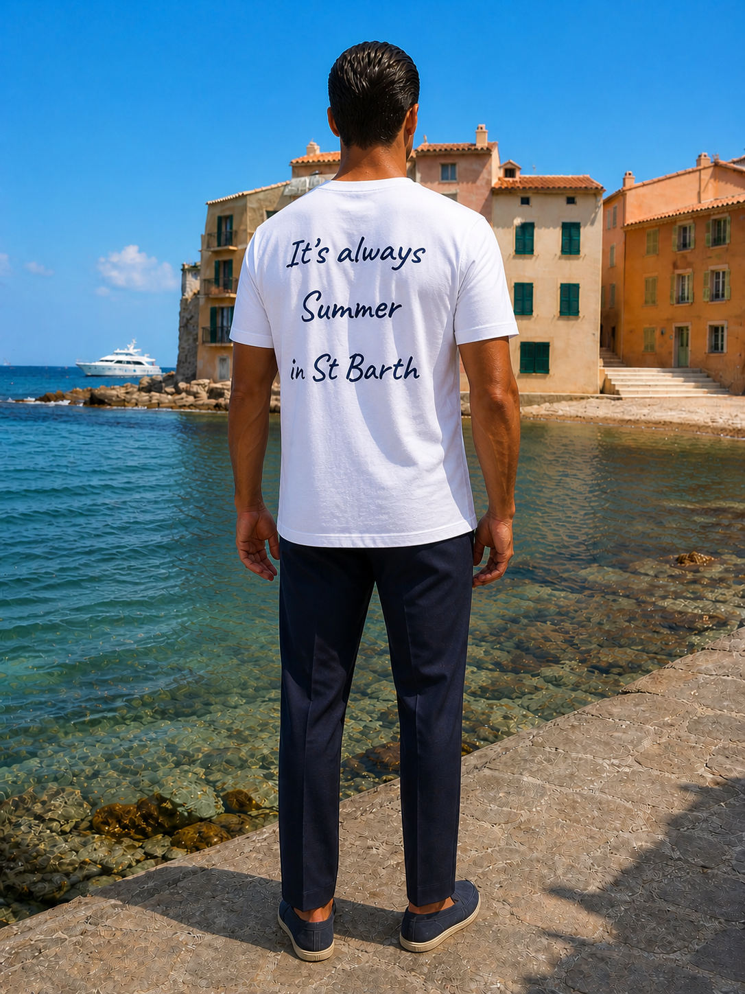 T shirt Always St-Barth white